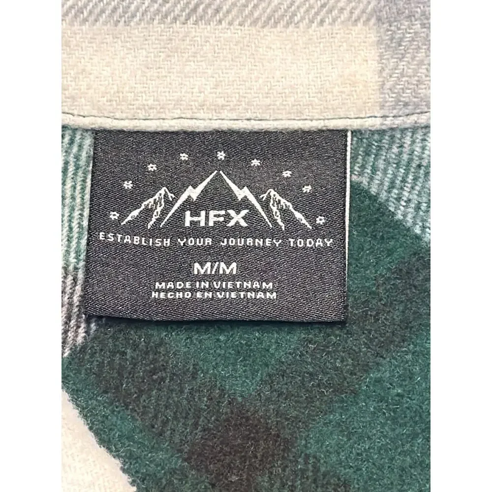 HFX Women's Button Down Front Pocket Shirt Jacket Green Size Med - Picture 3 of 8